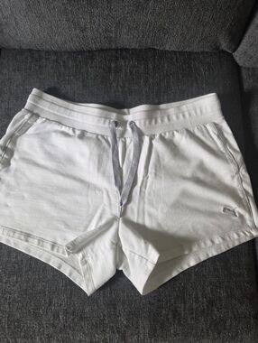 Puma White Tag with Red Logo Accent